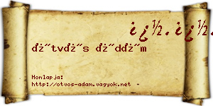 Ötvös Ádám névjegykártya