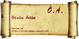 Ötvös Ádám névjegykártya